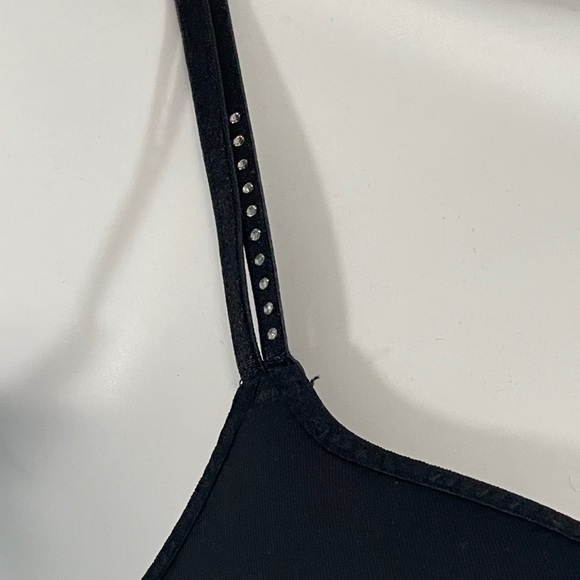 Chantelle Black Demi Lined Swarovski Crystal Bra Size 36B - Picture 2 of 5